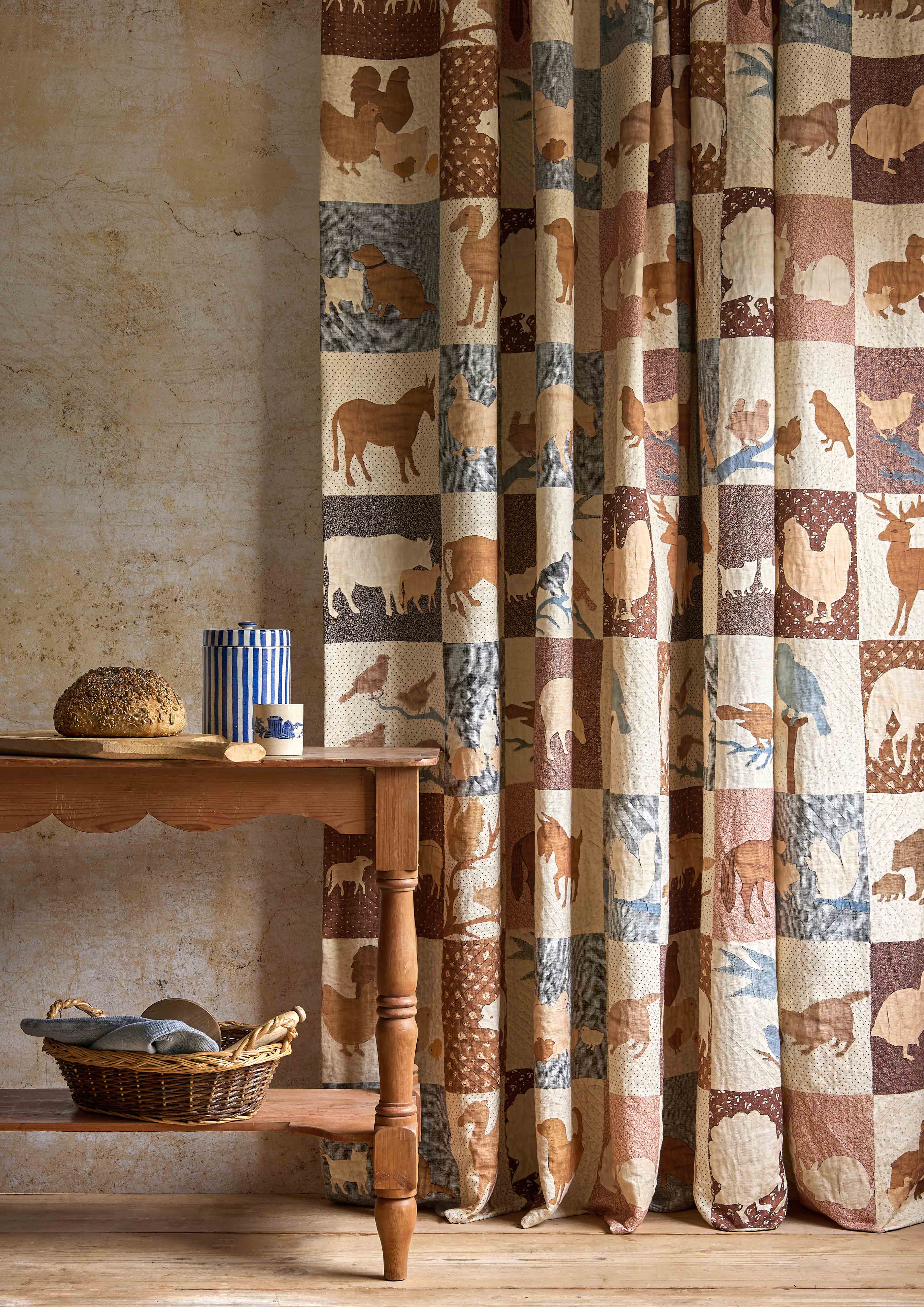 farm animals country style curtain lewis and wood